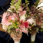 Bridesmaids' bouquets.