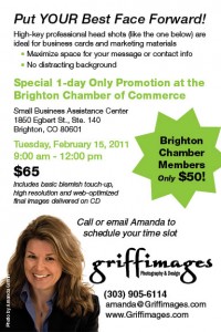 High-key head shot promotion through the Brighton Chamber of Commerce